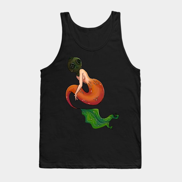 Diver's Helmet Mermaid Tank Top by Lynn S